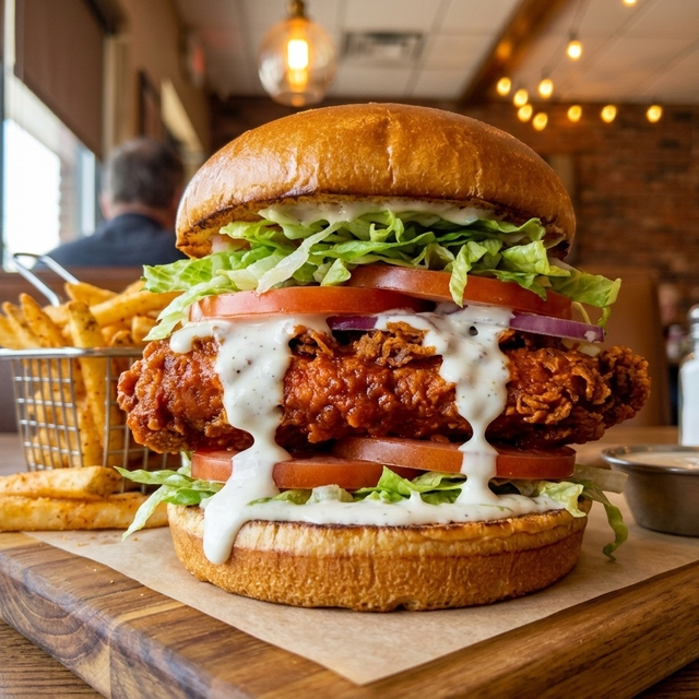 SP Buffalo Chicken Cutlet Sandwich.